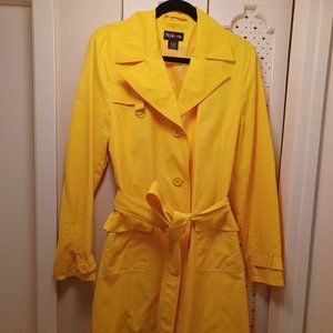 Style & Co Yellow raincoat/trenchcoat - Size Large